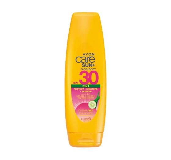 Kliknij na zdjęcie, aby je powiększyć AVON CARE SUN+ 3IN1 SPF 30 WASSERFESTE SONNENLOTION 150ML