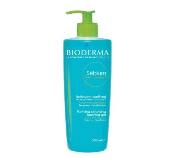 Kliknij na zdjęcie, aby je powiększyć BIODERMA SEBIUM GEL MOUSSANT ANTIBAKTERIELLES GESICHTSGEL 500 ML