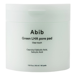 Abib Green LHA Pore Pad Clear Touch – reinigende Gesichtspads mit LHA- und BHA-Säuren, 60 Stück