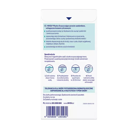 NIVEA Skin Refining Reinigungs-Pflaster gegen Mitesser, 6 Stück