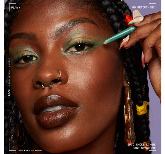 Kliknij na zdjęcie, aby je powiększyć NYX PROFESSIONAL MAKEUP EPIC SMOKE LINER EYELINER 08 SAGE SPARKS 0,17 G