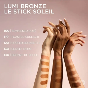 L'Oréal Paris Lumi Bronze Le Stick Soleil – cremig-pudriger Bronzer-Stift für das Gesicht, 110 Toasted Sunlight, 9 g