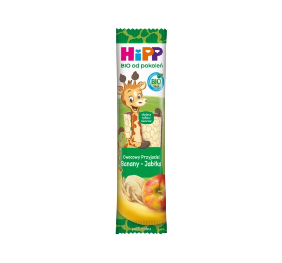 HiPP Bio Owocowy Przyjaciel Weicher Fruchtriegel für Kleinkinder Banane-Apfel 23 g 