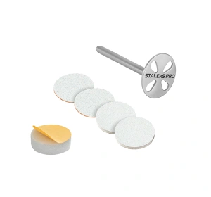 Staleks Pro Pododisc Verlängerte Pediküre-Scheibe + Set austauschbarer Aufsätze S/15 mm 180 grit 5 Stück