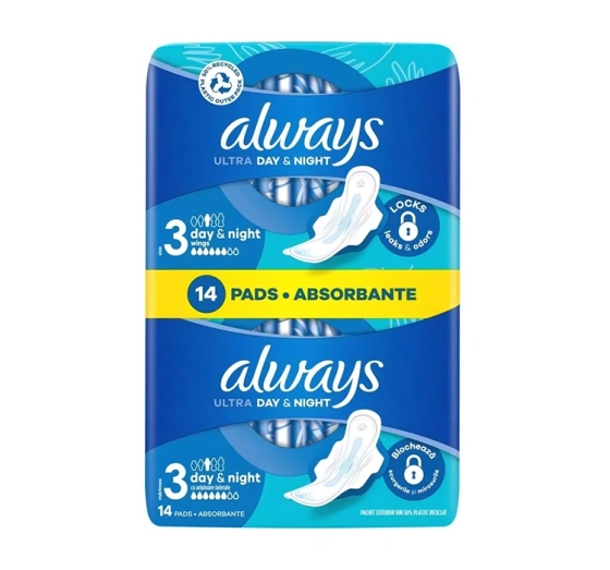 Kliknij na zdjęcie, aby je powiększyć ALWAYS ULTRA DAMENBINDEN MIT FLÜGELN 3 DAY & NIGHT 14 STÜCK