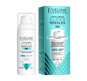 Eveline Cosmetics Super Needles Hyaluron 100 Mezo-Booster feuchtigkeitsspendend-aufhellende Creme 50 ml