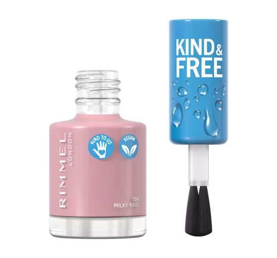 Kliknij na zdjęcie, aby je powiększyć RIMMEL KIND & FREE VEGANER NAGELLACK 154 MILKY BARE 8ML