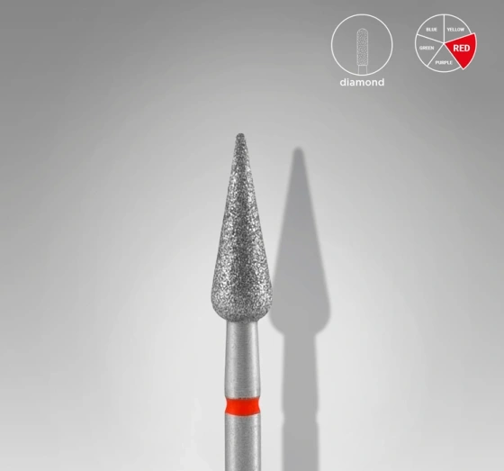 Staleks Pro Expert Diamantfräser Birne Rot FA100R040/12