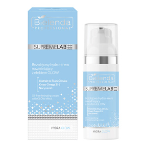 Bielenda Professional Supremelab Hydra Glow – ölfreie, feuchtigkeitsspendende Hydrocreme mit Glow-Effekt und Niacinamid, 50 ml