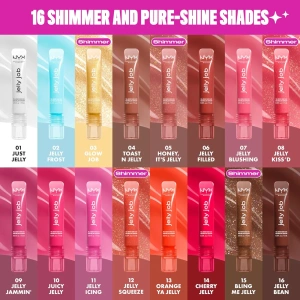 NYX Professional Makeup Jelly Job Lipgloss mit Glass-Effekt 01 Just Jelly 7,5 ml