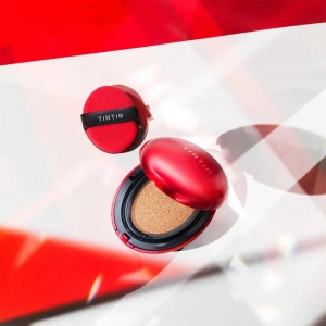 TIRTIR Mask Fit Red Cushion SPF40 PA++ langanhaltende Mini-Gesichtsgrundierung in Kompaktform 21N Ivory 4,5 g