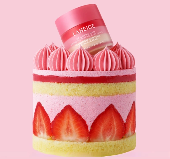 Kliknij na zdjęcie, aby je powiększyć Laneige Lip Sleeping Mask Nährende Lippenmaske für die Nacht Strawberry Shortcake 20 g