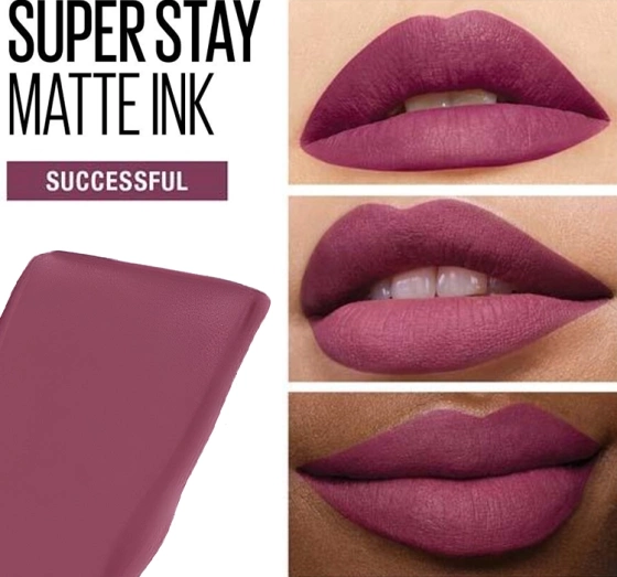 Kliknij na zdjęcie, aby je powiększyć MAYBELLINE SUPERSTAY MATTE INK LIPPENSTIFT 165 SUCCESSFUL 5ML