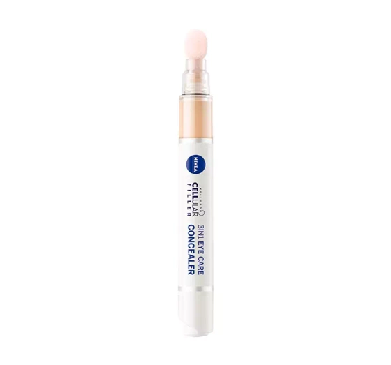 Kliknij na zdjęcie, aby je powiększyć NIVEA CELLULAR HYALURON FILLER 3IN1 CREME ZUR KORREKTUR VON AUGENRINGEN 02 MEDIUM 4ML