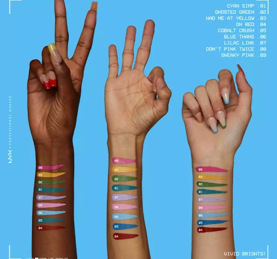 NYX PROFESSIONAL MAKEUP VIVID BRIGHTS EYELINER 04 ON RED 2ML