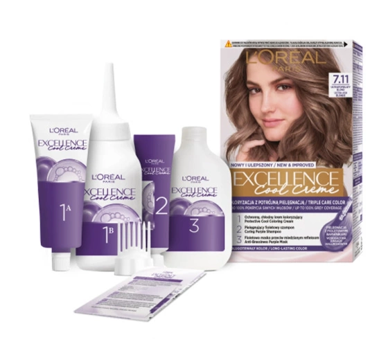 LOREAL EXCELLENCE COOL CREME HAARFARBE 7.11 ULTRA-ASCHE BLOND