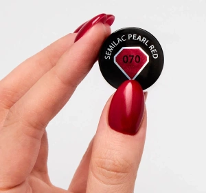 SEMILAC UV HYBRID NAGELLACK PEARL RED 070