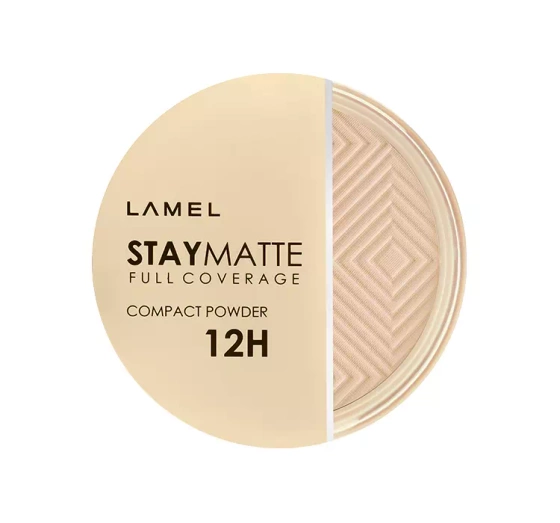 LAMEL STAY MATTE COMPACT POWDER DECKENDES GEPRESSTES PUDER 402 COLD IVORY 12G