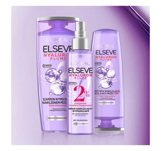 Kliknij na zdjęcie, aby je powiększyć LOREAL ELSEVE HYALURON PLUMP HAARMASKE FÜR DEHYDRIERTES HAAR 300ML