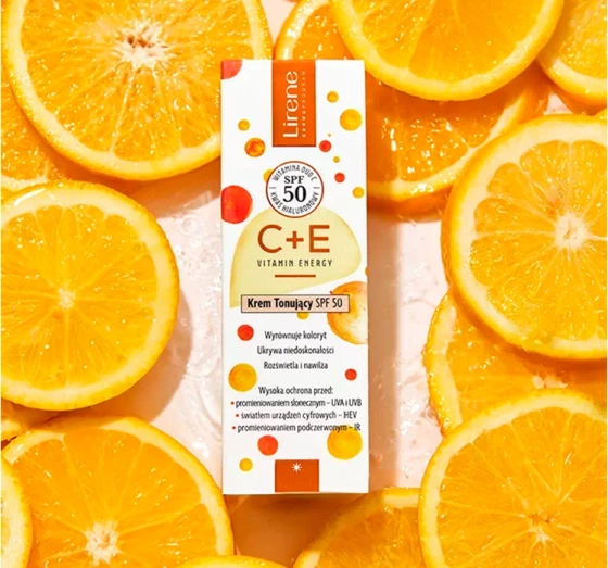 Lirene Dermoprogram C+E Vitamin Energy Tönungscreme für das Gesicht SPF50 30ml