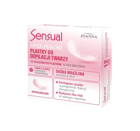 JOANNA SENSUAL HYPOALLERGENE KALTWACHSSTREIFEN FÜR DAS GESICHT 12 STÜCK