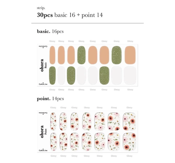 Ohora Hybrid-Nagelsticker Manicure Secret Garden