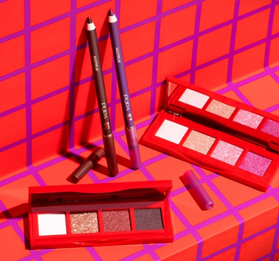 PUPA HOLIDAY LAND PALETTE MIT 4 LIDSCHATTEN 001 ECCENTRIC PINK 5,2G