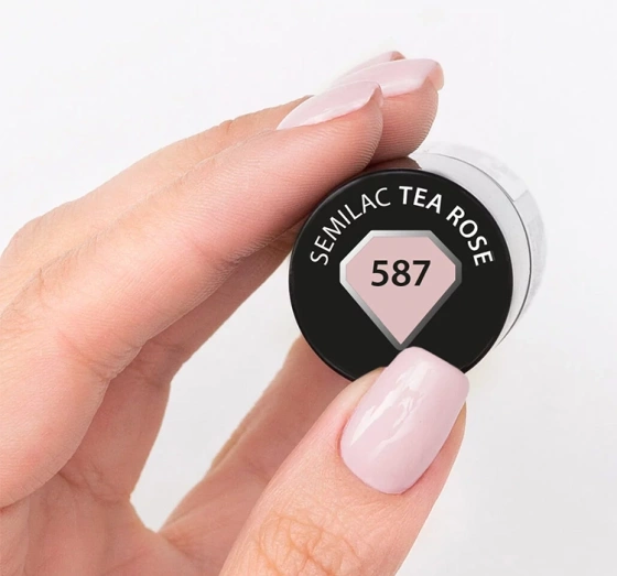 Kliknij na zdjęcie, aby je powiększyć Semilac Fiori UV-Nagellack 587 Tea Rose 7ml