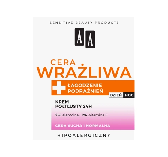 AA SENSITIVE SKIN 24H HALBFETTIGE CREME 50ML