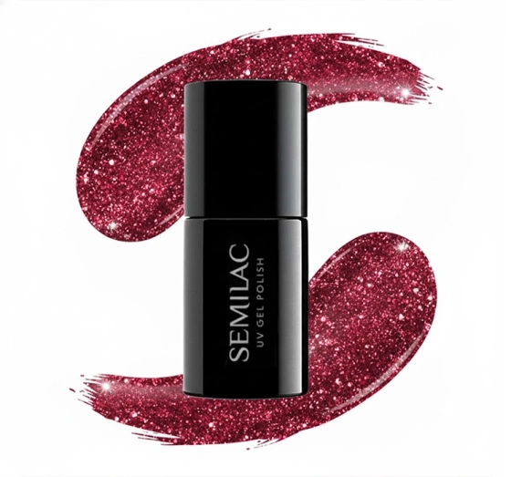 Semilac Winter Wonderland UV-Hybridlack 955 Holly Berry Red 7 ml
