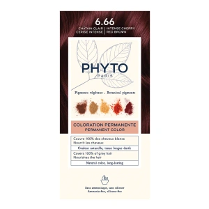 Phyto Hair Color Haarfarbe 6.66 – intensives Kirschrot-Braun