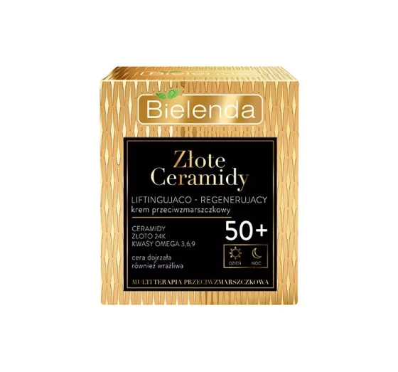 BIELENDA GOLDENE CERAMIDE STRAFFENDE UND REGENERIERNDE ANTI-FALTEN-CREME FÜR TAG UND NACHT 50+ 50ML