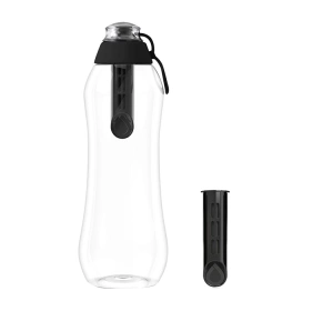 Dafi Soft Wasserflasche 0,7 l Schwarz + 2 Aktivkohlefiltern