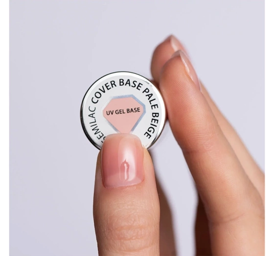 Semilac Cover Base Basis für Hybridlacke Pale Beige 7 ml