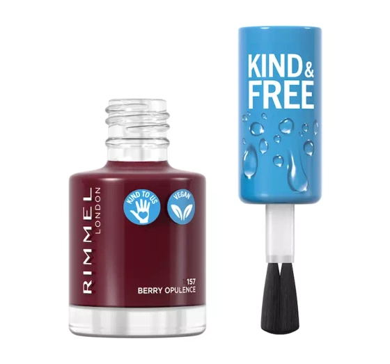 Kliknij na zdjęcie, aby je powiększyć RIMMEL KIND & FREE VEGANER NAGELLACK 157 BERRY OPULENCE 8ML