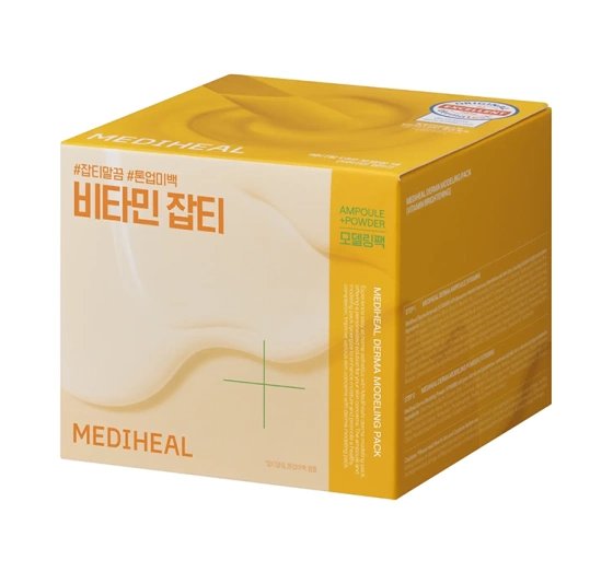 Kliknij na zdjęcie, aby je powiększyć Mediheal Derma Modeling Pack Vitamin Brightening Gesichtspflege-Set Algenmaske 28 g + Serum 2 ml