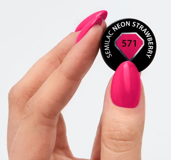 SEMILAC GARDEN PARTY HYBRIDLACK UV 571 NEON STRAWBERRY 7ML