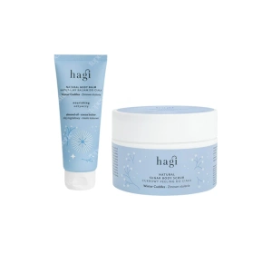 Hagi Magic Moments Winterliche Umhüllung Weihnachtsgeschenkset Zuckerpeeling 200 ml + Körperbalsam 75 ml