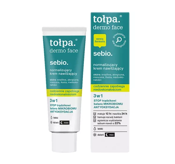 Kliknij na zdjęcie, aby je powiększyć TOŁPA DERMO FACE SEBIO NORMALISIERENDE FEUCHTIGKEITSCREME 40 ML