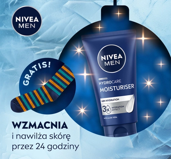 NIVEA MEN Feel Recharged Performance Set Geschenkset für Männer Duschgel 250 ml + Gesichtscreme 75 ml + Antitranspirant Roll-on 50 ml + Socken