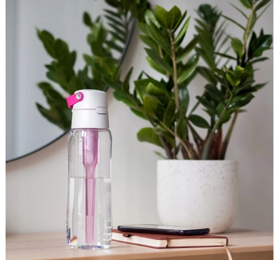 Dafi Solid Filterflasche mit Aktivkohlefilter 0,5 l Rosa