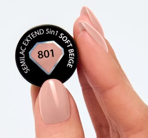 SEMILAC EXTEND 5 IN 1 BASIS LACK TOP 801 SOFT BEIGE 7 ML