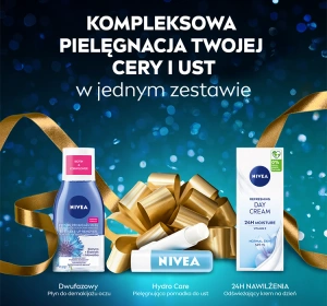 NIVEA Fresh Skin Geschenkset zur Gesichtspflege Make-up-Entferner + Tagescreme SPF15 + Lippenpflege SPF15