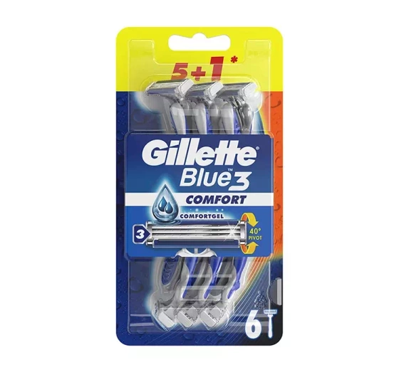 Kliknij na zdjęcie, aby je powiększyć GILLETTE BLUE 3 COMFORT EINWEGRASIERER 6 STÜCK