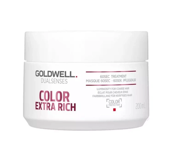 Kliknij na zdjęcie, aby je powiększyć GOLDWELL DUALSENSES COLOR EXTRA RICH 60 SEC TREATMENT MASKE 200 ML