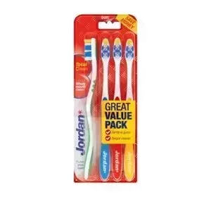 Jordan Total Clean 4er-Pack Zahnbürsten, Soft