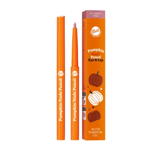 Kliknij na zdjęcie, aby je powiększyć Bell Pumpkin Nude Pencil Lippen- und Augenkonturenstift mit Kürbiskernöl 02 Smoky Pink 0,25 g