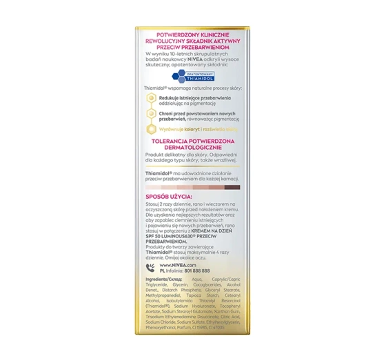 NIVEA CELLULAR LUMINOUS 630 INTENSIVES SERUM GEGEN VERFÄRBUNGEN 30ML