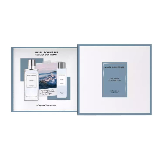 ANGEL SCHLESSER LES EAUX D'UN INSTANT INSTINCTIVE MARINE EDT SPRAY 100ML + SG 100ML SET