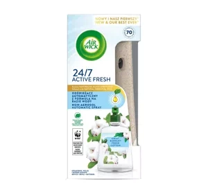 Air Wick 24/7 Active Fresh Set automatischer Lufterfrischer + Nachfüller Baumwollblüte